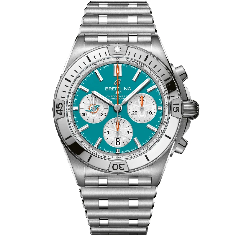 Chronomat B01 42 NFL Miami Dolphins Edition AB01342B1L2A1-Breitling Watch for Active Adventurers -