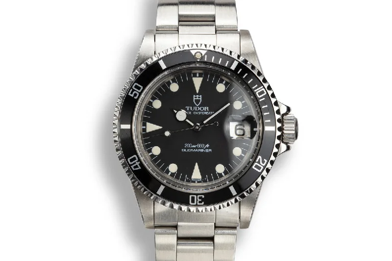 1984 Tudor Oyster Date Submariner 76100 Black Dial with Lollipop hand-Rolex Watch for Precision Collectors -