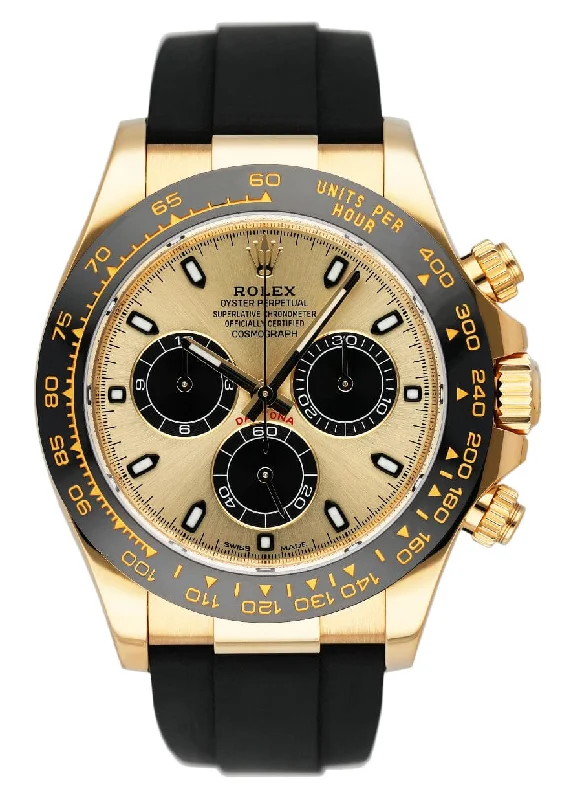 Rolex Daytona 116518LN 18K Yellow Gold Mens Watch Box Papers-Rolex Watch with Stainless Steel and Ceramic -