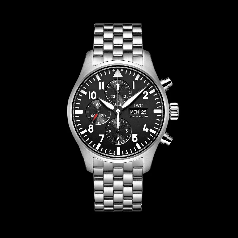 IWC Pilot’S Watch Chronograph Watch, 43mm Black Dial, IW377710-IWC Watch for Corporate and Business Leaders -