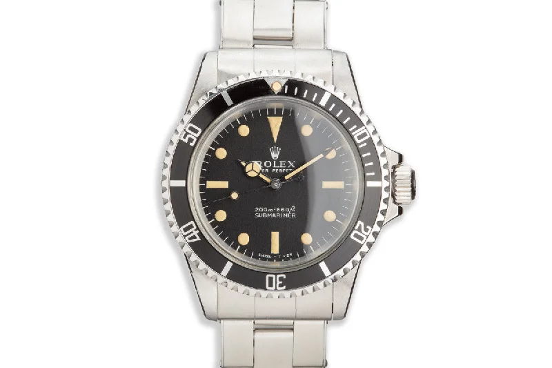 1966 Vintage Rolex Submariner 5513 Meters First Dial-Rolex Watch with Diamond-Like Coating -