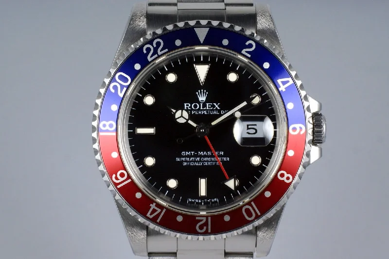 1991 Rolex GMT 16700 UNPOLISHED-Rolex Watch with Recessed Hour Markers -