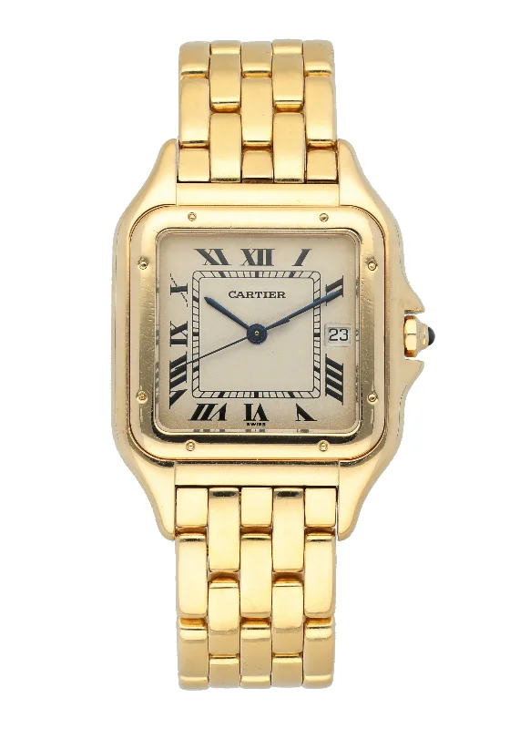 Cartier Panthere 002697 Yellow Gold Large Watch-Cartier Watch with Transparent Crystal Display -