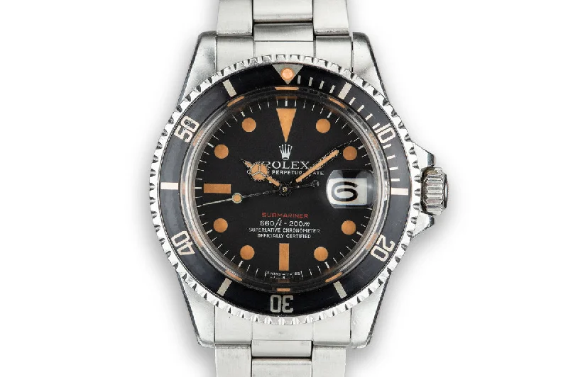 1971 Rolex Red Submariner 1680 MK V Dial-Rolex Watch with PVD Coating -