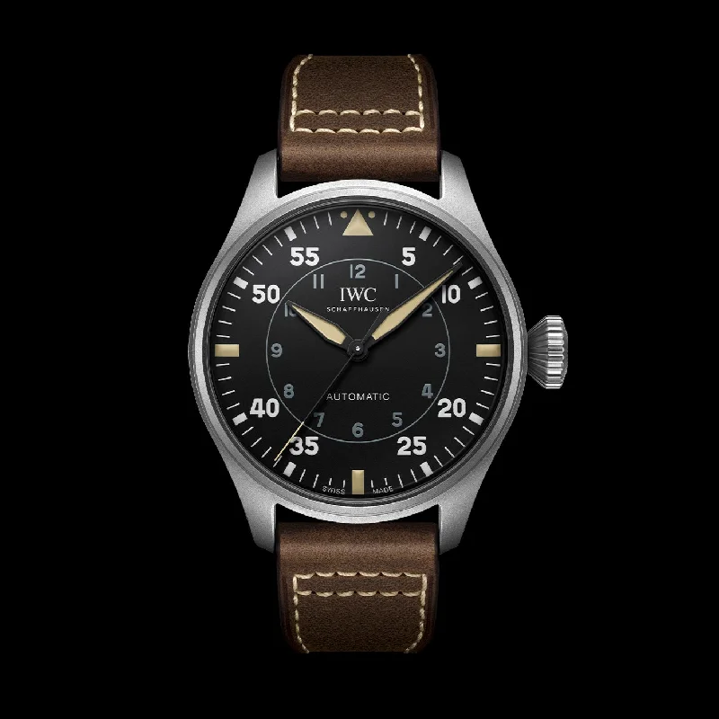 IWC Big Pilot’S Watch 43 Spitfire Watch, 43mm Black Dial, IW329701-IWC Watch with Black Dial -