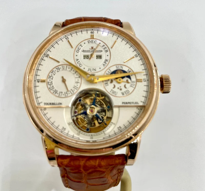 Master Grande Tradition Tourbillon Cylindrique à Quantième Perpétuel Pink gold.-IWC Watch with Modern Mechanism -