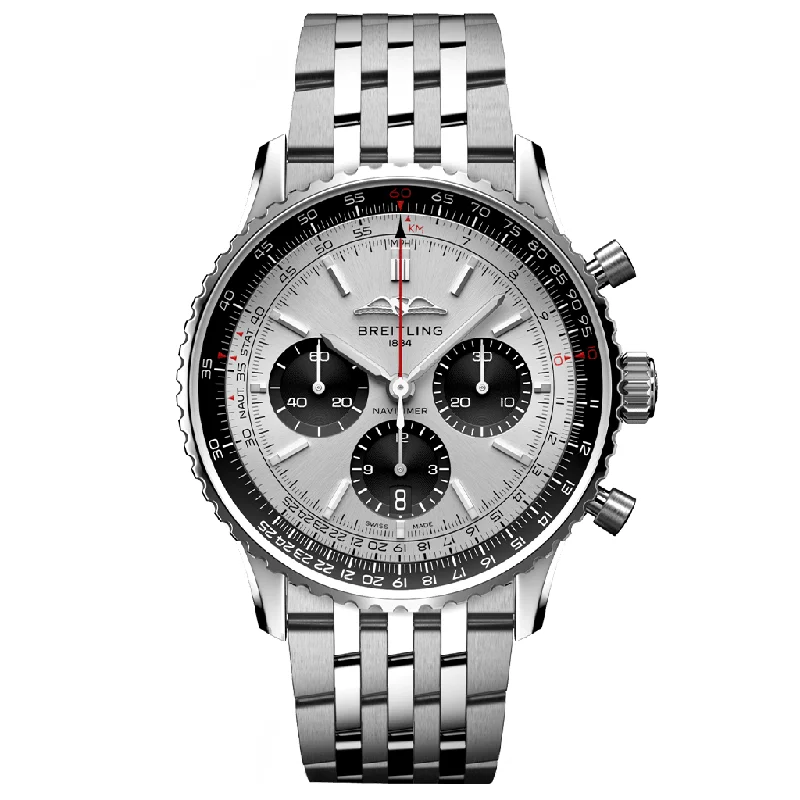 Navitimer B01 Chronograph 43 AB0138241G1A1-Breitling Watch with Titanium and Rubber Strap -