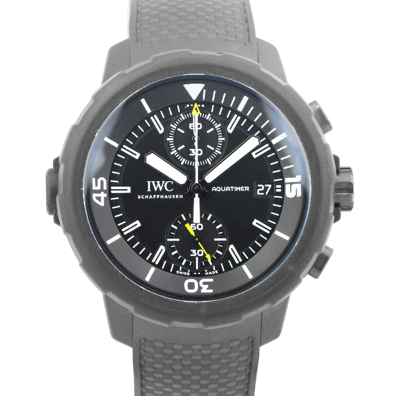 IWC Aquatimer Chronograph Galapagos Island 45mm BLACK Steel Rubber IW379502-IWC Watch for Strategic Investment -