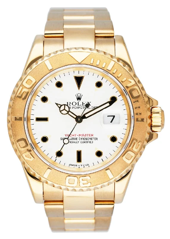 Rolex Yacht Master 16628 18K Yellow Gold Mens Watch-Rolex Watch with Special Edition Features -