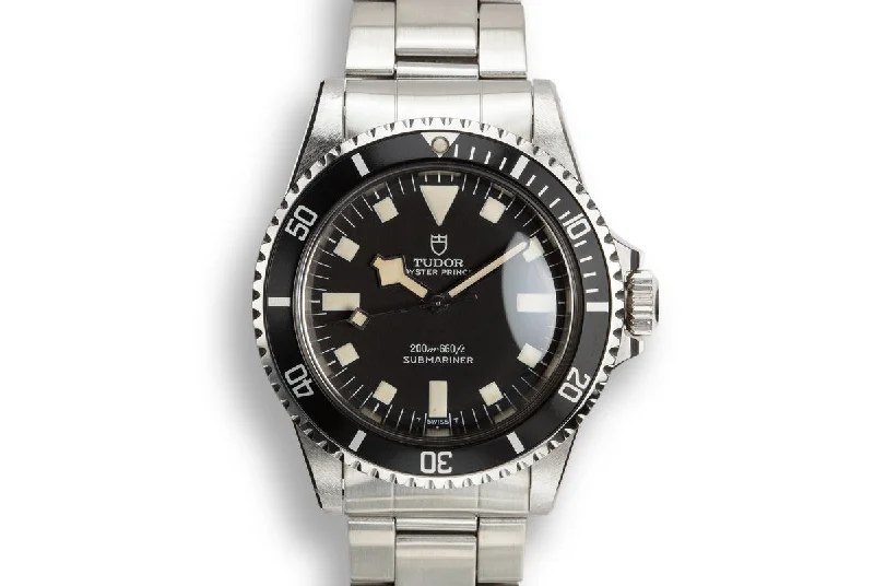 1970 Tudor Snowflake Submariner 7016/0 Black Dial with Box-Rolex Watch with PVD Coating -