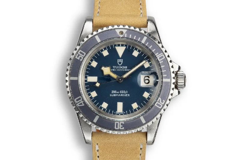 1976 Tudor Snowflake Submariner 9411/0 Blue Dial-Rolex Watch with Exhibition Caseback -