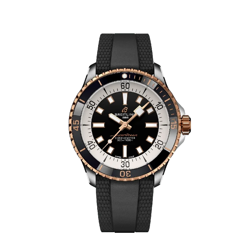 Breitling Superocean Automatic 42mm Stainless steel & 18k Red Gold Men's Watch-Breitling Watch with Waterproof Technology -