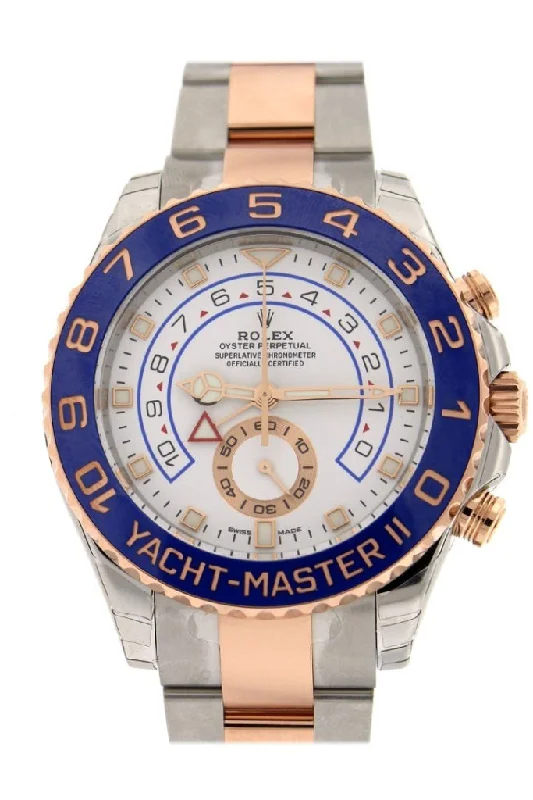 ROLEX Yacht-Master II 44 18k Rose Gold and Steel Watch 116681-Rolex Watch with Vintage Design -