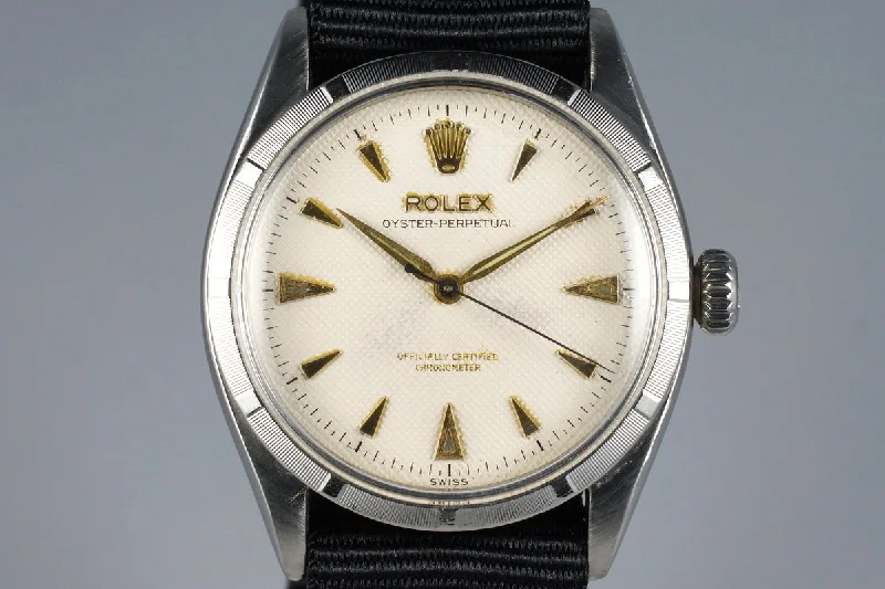 1954 Rolex Oyster Perpetual 6285 Cream Waffle Dial-Rolex Watches for Sale -