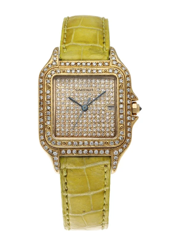 Cartier Panthere 887968 Large 18K Yellow Gold Men's Watch-Cartier Watch with High Precision -