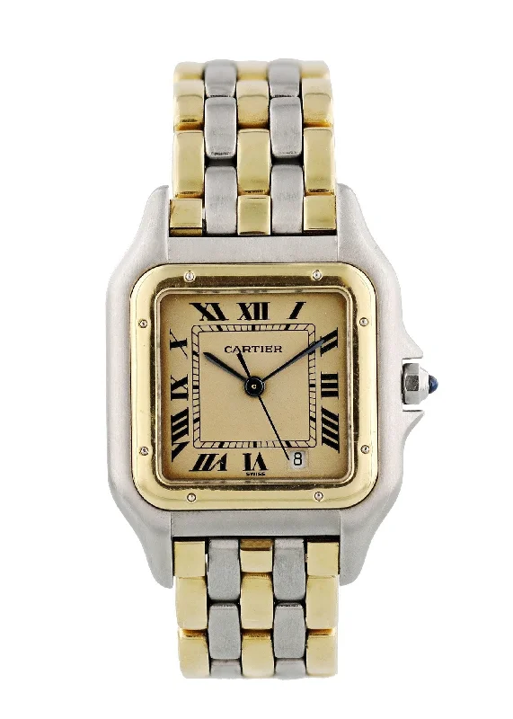 Cartier Panthere 3 Row Midsize Ladies Watch-Cartier Watch with Moonphase Complication -