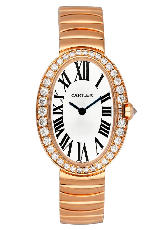 Cartier Baignoire WB520002 18K Rose Gold Ladies Watch Box Papers-Cartier Watch with Customizable Features -