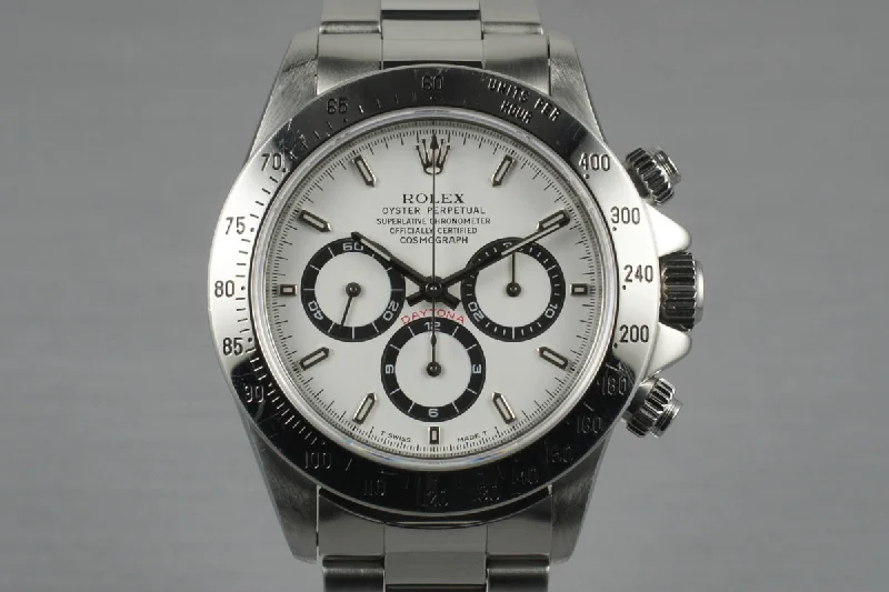 1996 Rolex SS Zenith Daytona 16520 White Dial-Rolex Watch with Unique Mechanisms -