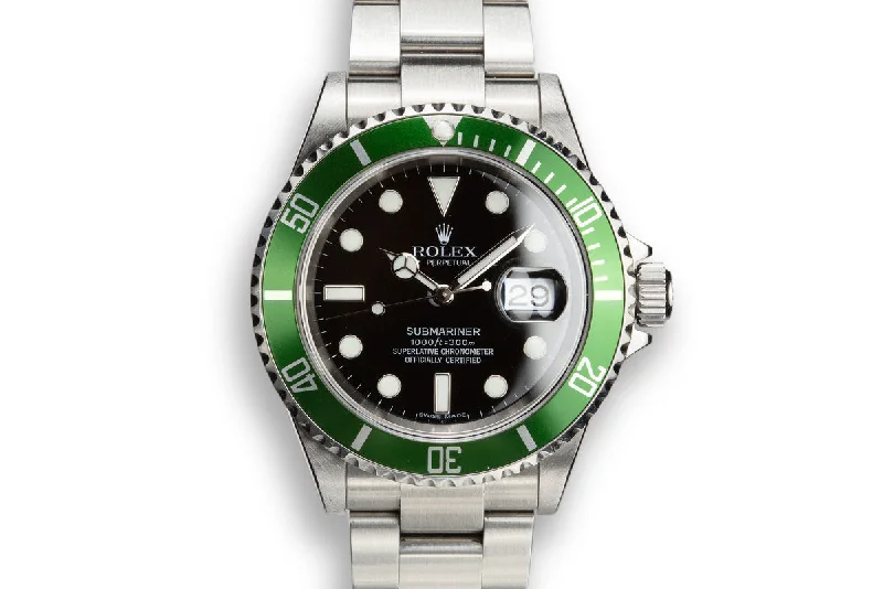 2006 Rolex Green Submariner 16610V with Box and Papers-Rolex Watch for Businessmen -