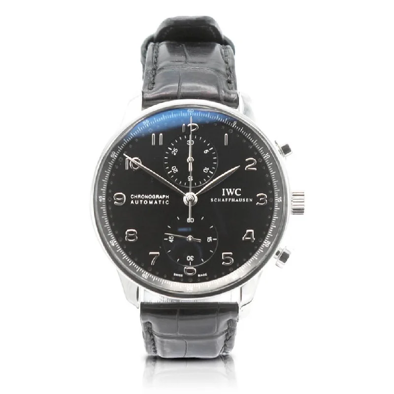 IWC 41mm Portugieser Chronograph Steel Watch Ref - IW371447-IWC Watch with Multiple Dial Functions -