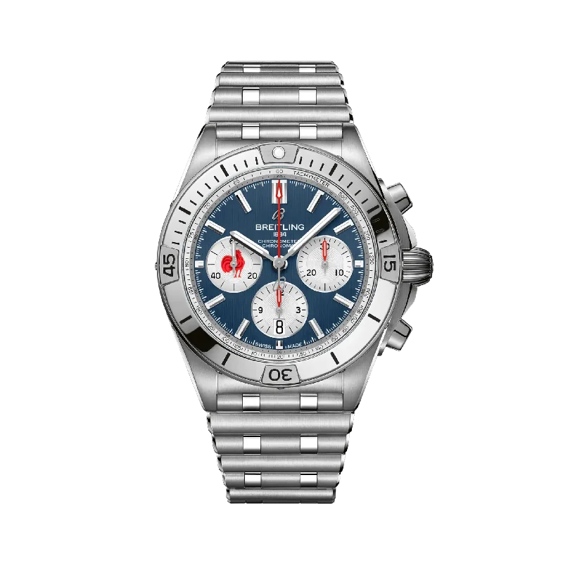 CHRONOMAT B01 42 SIX NATIONS FRANCE-Breitling Watch with Transparent Caseback -