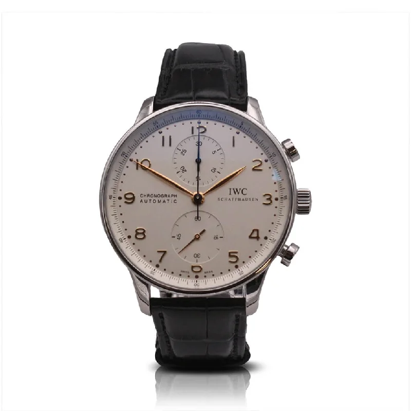 IWC 40.9mm Portugieser Chronograph Steel Watch Ref - IW371445-IWC Ingenieur Watch -