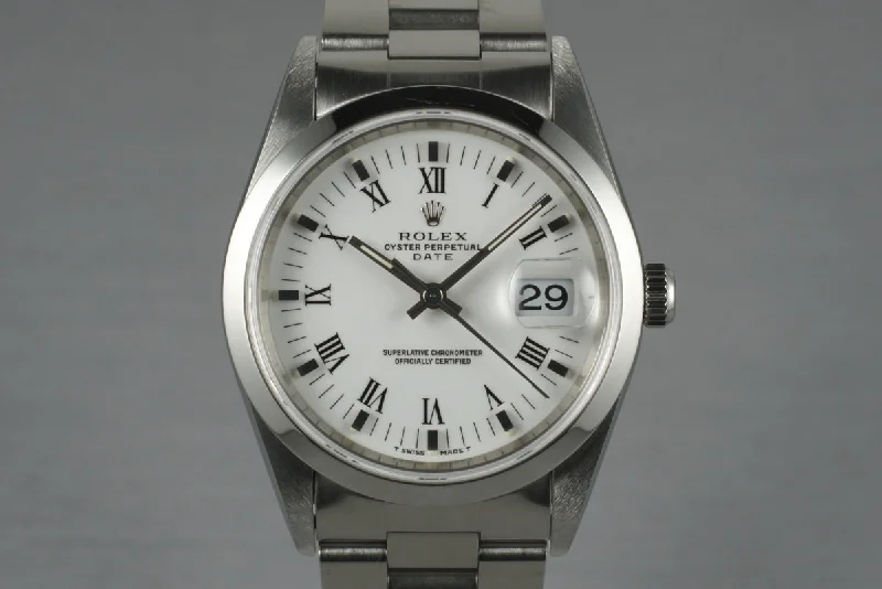 1995 Rolex Date 15200 White Roman Dial-Rolex Watch for Exclusive Clubs -