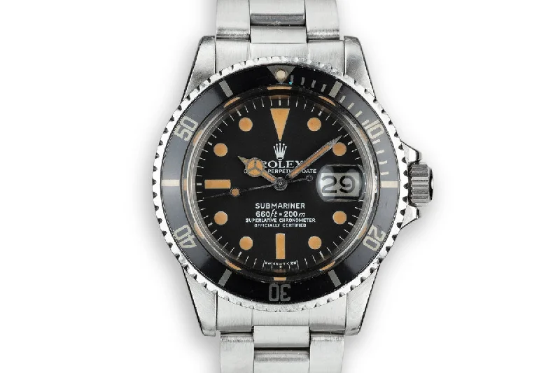 1975 Rolex Submariner 1680 with Pumpkin Patina-Rolex Watch with Titanium Case -