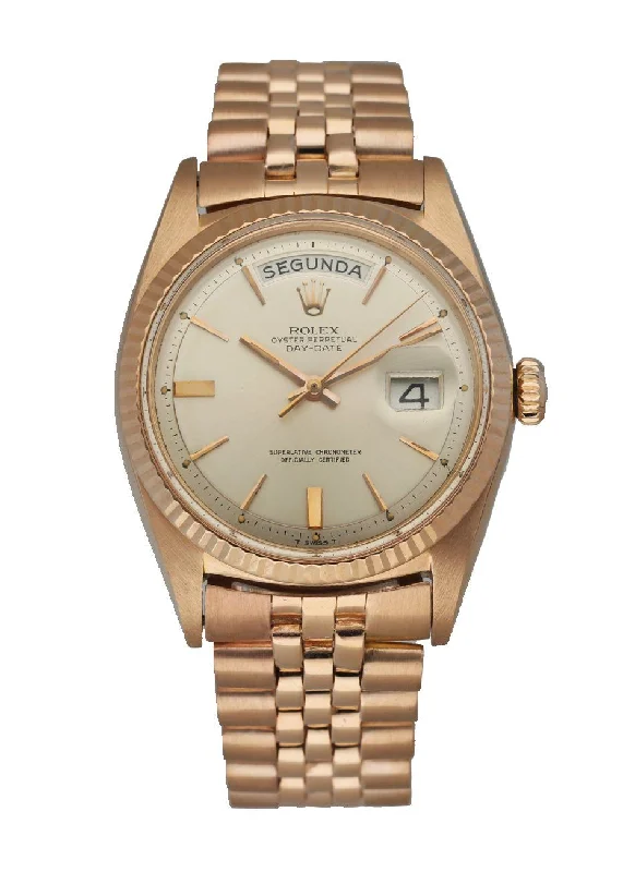 Rolex Day Date President 1803 18K Rose Gold Men's Watch-Rolex Watch with Chronograph and Moonphase -