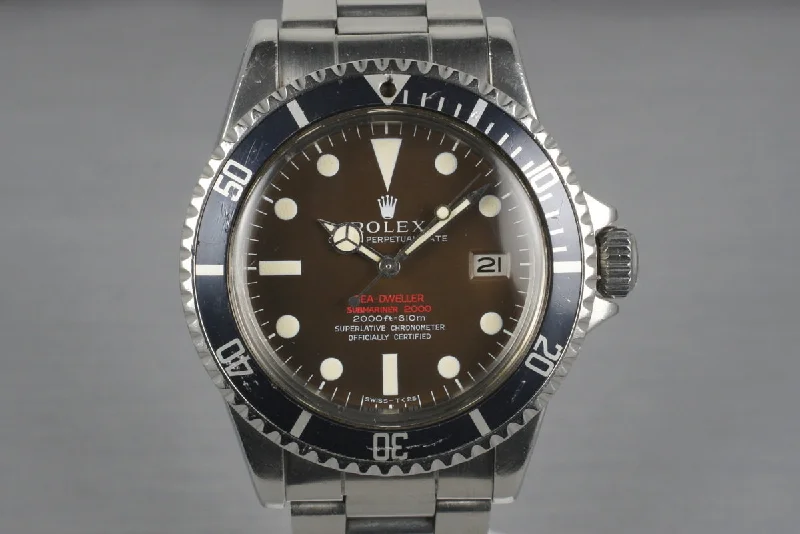 1972 Rolex Sea Dweller 1665 Double Red Mark 2 with Chocolate Dial-Buy Rolex Watches Online -