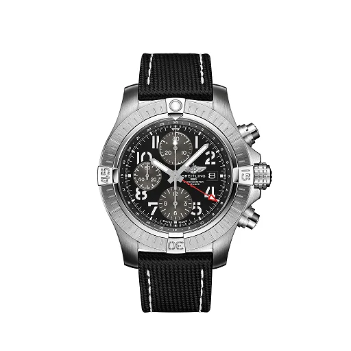 Breitling Avenger Chrongraph GMT Stainless Steel  Men's Watch-Breitling Watch with Rubber Strap for Comfort -