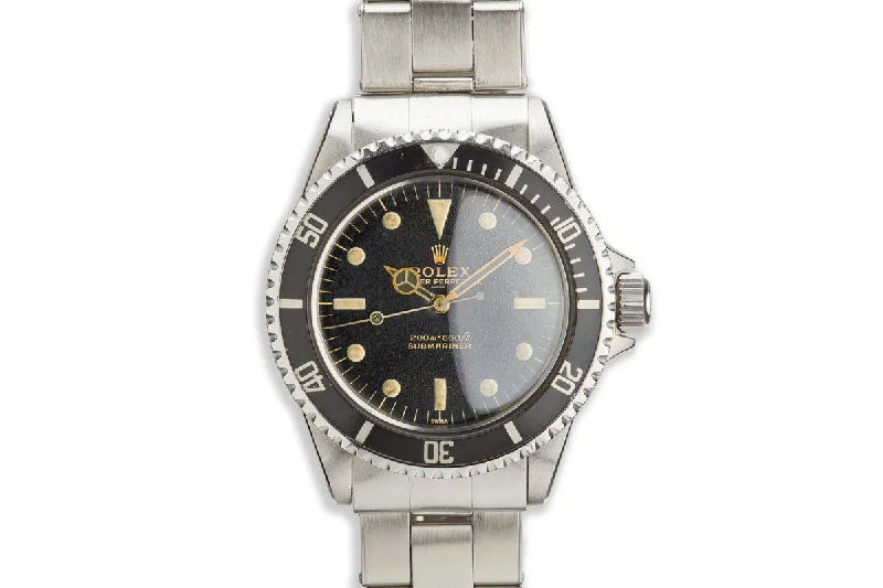 1963 Rolex Submariner 5513 Gilt Underline Dial with PCG-Rolex Watch with Custom Engraving -