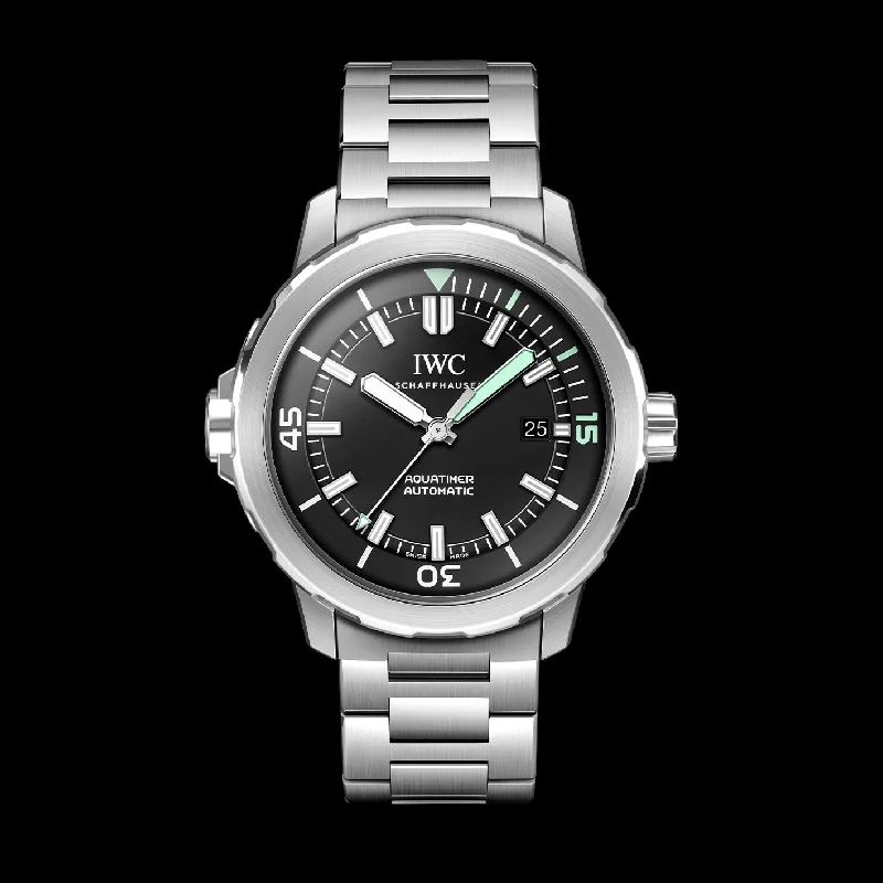 IWC Aquatimer Automatic Watch, 42mm Black Dial, IW328803-IWC Watch with Limited Edition Features -