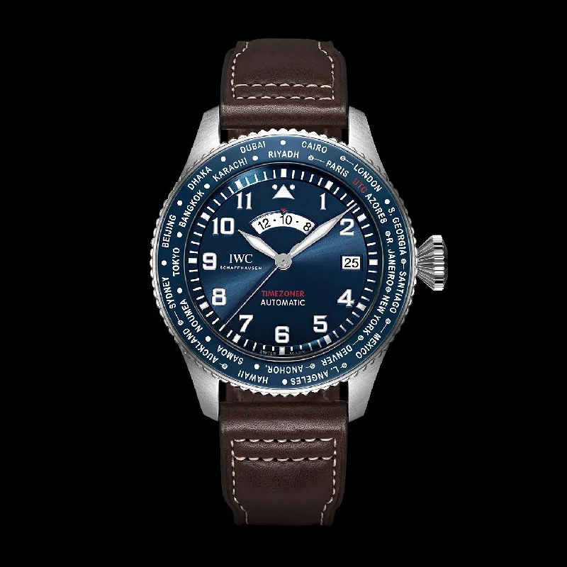 IWC Pilot’S Watch Timezoner Edition “Le Petit Prince” Watch, 46mm Blue Dial, IW395503-IWC Watch with Anti-Reflective Sapphire Crystal -