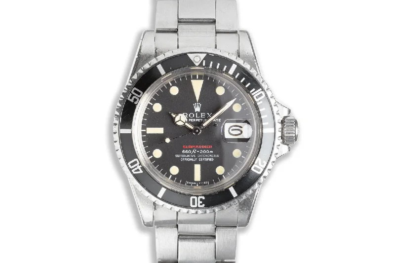 1970 Unpolished Vintage Rolex MK IV Red Submariner 1680-Rolex Watch for Limited Edition Collectors -