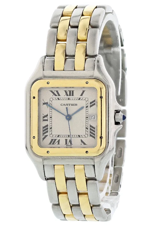 Cartier Panthere 187957 Large Mens Watch-Cartier Watch with Rubber Strap -