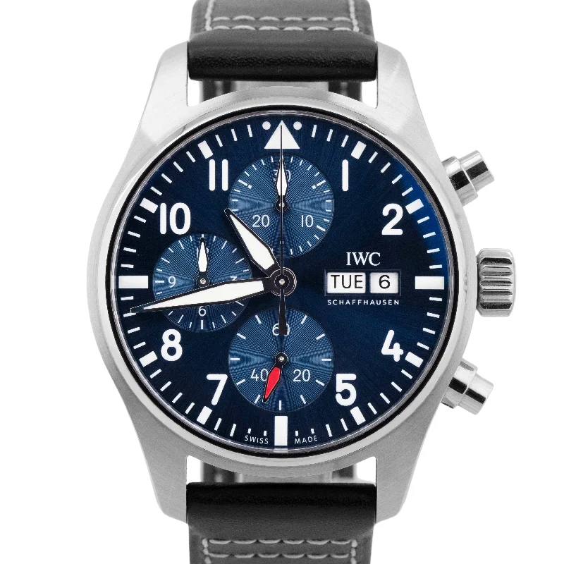 MINT PAPERS IWC Pilots Watch Chronograph Stainless 41mm Blue Watch IW388101 BOX-IWC Watch for Exclusive Collecting -