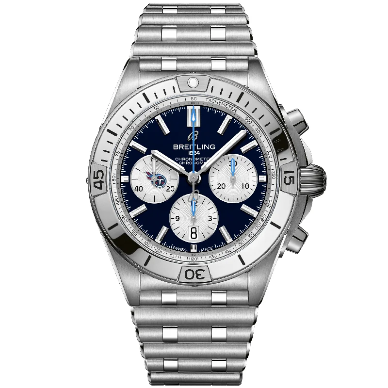 Chronomat B01 42 NFL Tennessee Titans Edition AB01342B1C6A1-Breitling Watch with Waterproof Technology -