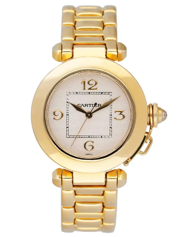 Cartier Pasha 2399 18K Yellow Gold Ladies Watch-Cartier Watch with 1000M Water Resistance -