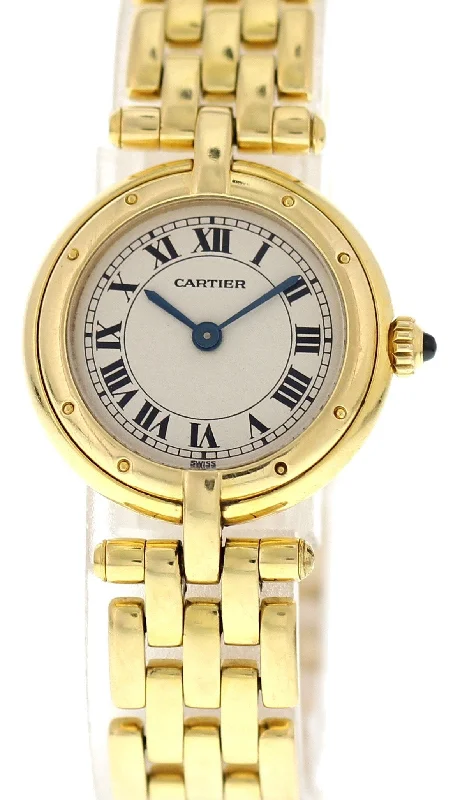 Cartier Panthere Vendome 18K Yellow Gold Ladies Watch-Cartier Watch with Alligator Strap for Comfort -