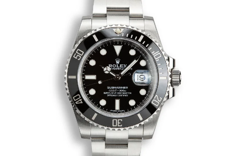 2017 Rolex Ceramic Submariner 116610 with Hang Tags-Rolex Watch with Customizable Strap -