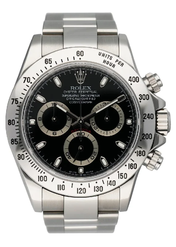 Rolex Daytona 116520 Black Dial Steel Mens Watch Box Papers-Rolex Watch with Top Performance -