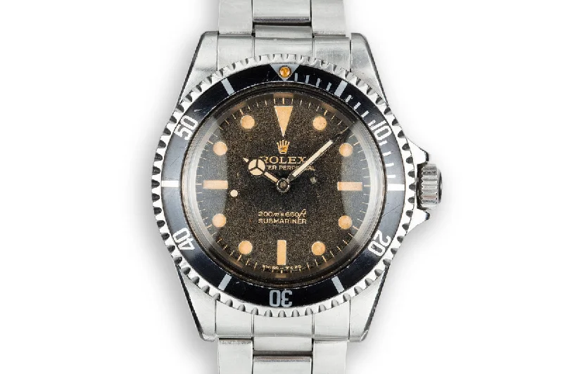 1966 Rolex Submariner 5513 with Gilt "Bart Simpson" Dial-Rolex Watch with Date Function -