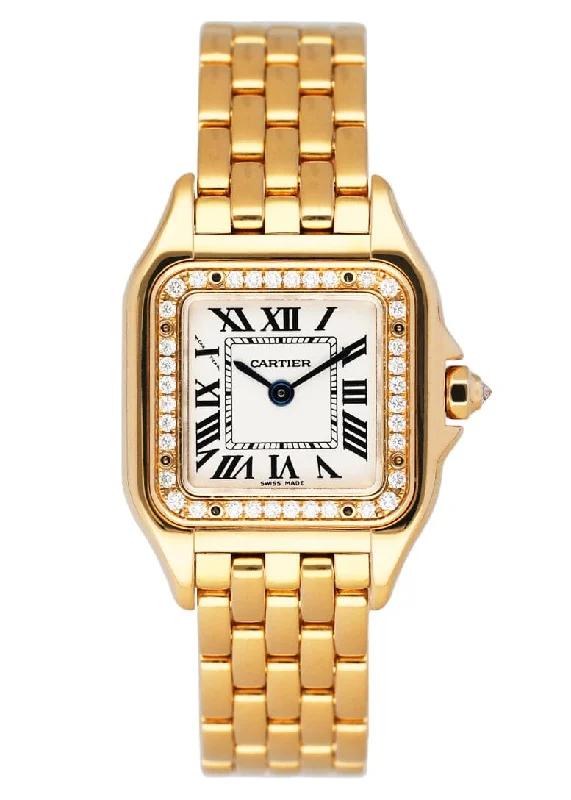 Cartier Panthere WJPN0015 Diamond Yellow Gold Ladies Watch Box Papers-Cartier Watch for Rare Collecting -