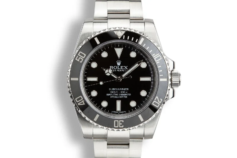 2012 Rolex Ceramic Submariner 114060 with Box and Papers-Rolex Watch with Chronograph Function -