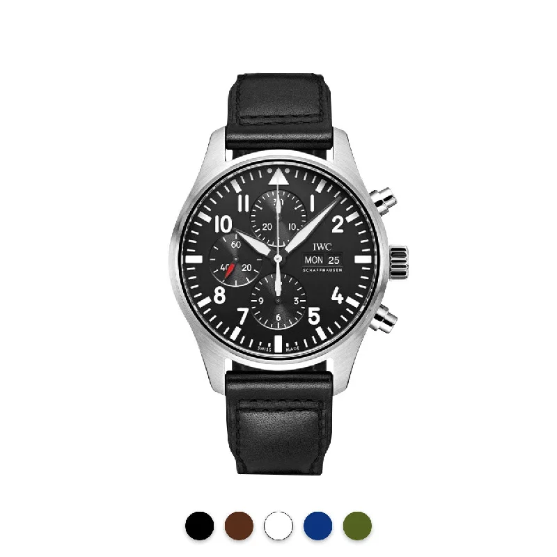 IWC - Rubber B - Bracelet caoutchouc pour Pilot Chrono 43mm - SwimSkin®-IWC Watch with Classic Pilot’s Design -