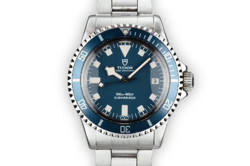 1973 Tudor Snowflake Submariner 7411/0 Blue Dial-Rolex Watches with Swiss Movement -