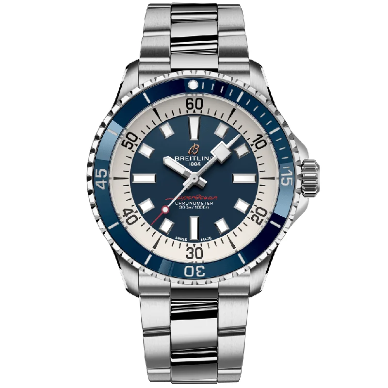 Superocean Automatic 42 A17375E71C1A1-Breitling Watch with Ceramic and Steel Bezel -