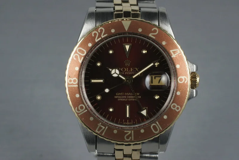 1970 Rolex Two Tone GMT 1675 Root Beer Dial-Rolex Watch for Classic Timekeeping -